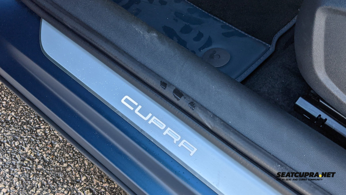 CUPRA lettering lit up