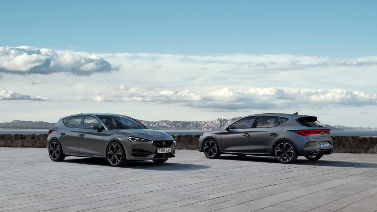 Two CUPRA Leons in grey