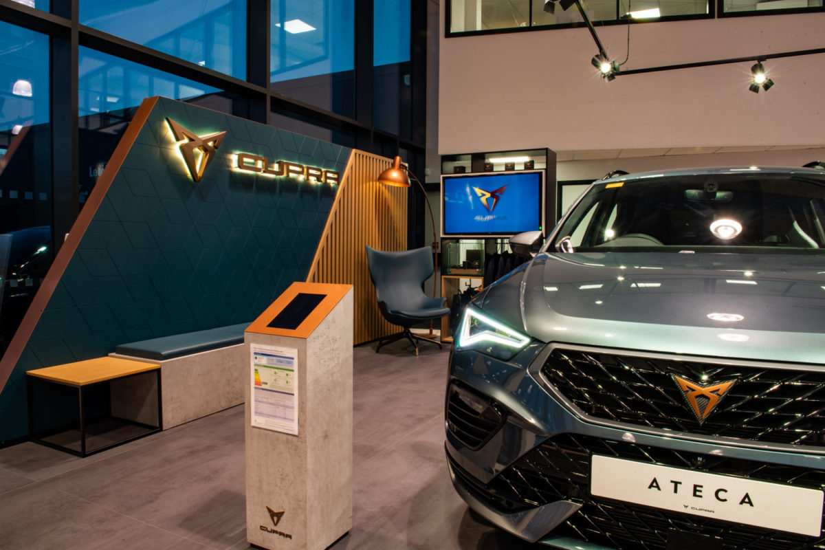 CUPRA Ateca in a showroom