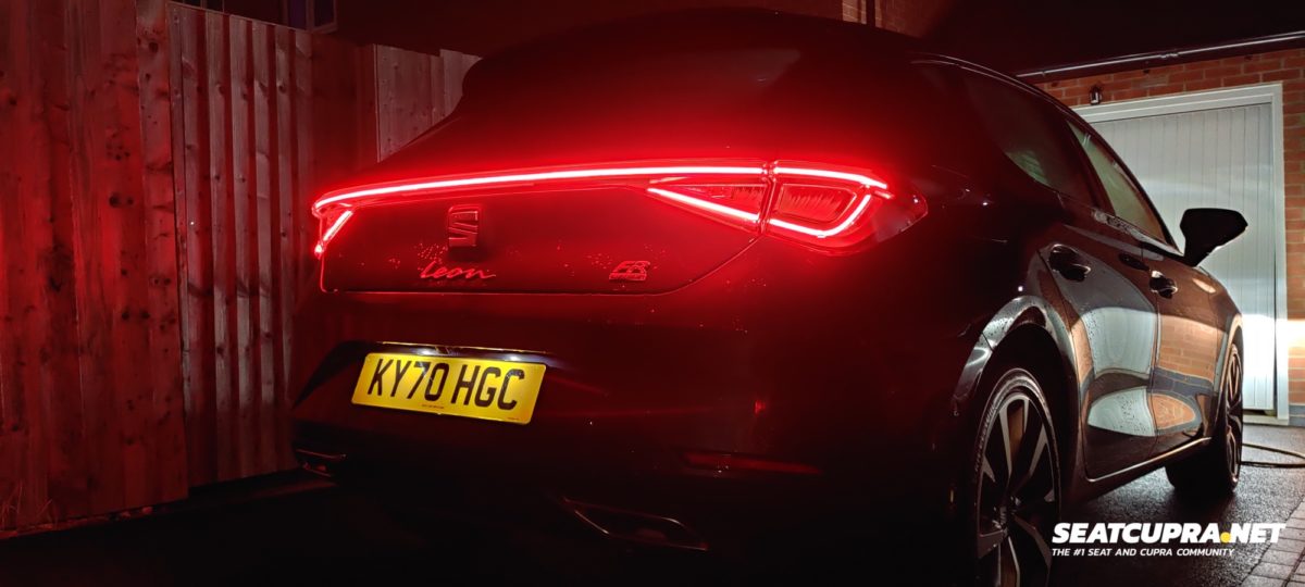 Rear of the Leon FR at night