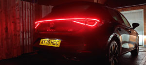 SEAT Leon rear of the car at night