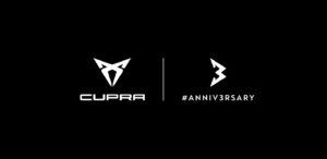 CUPRA and 3 year anniversary logo