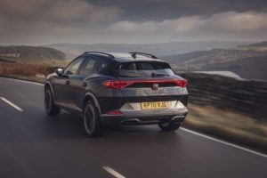 CUPRA Formentor VZ2 in black on a country lane