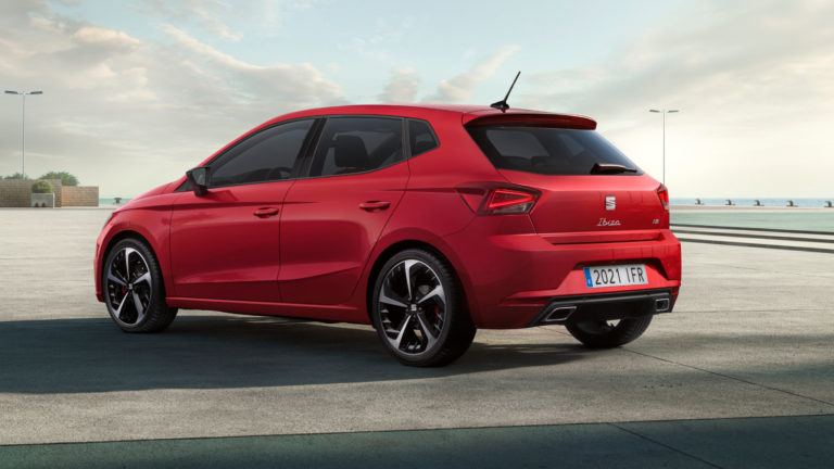 Red 2021 SEAT Ibiza face-lift