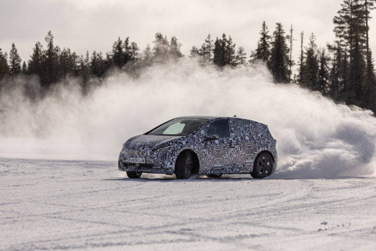 CUPRA Born in winter testing