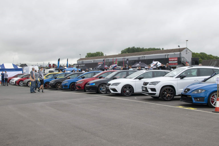 A row of SEAT and CUPRA Cars